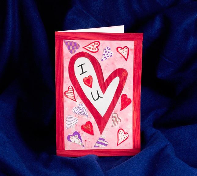 PopArt Heart Card | crayola.cn